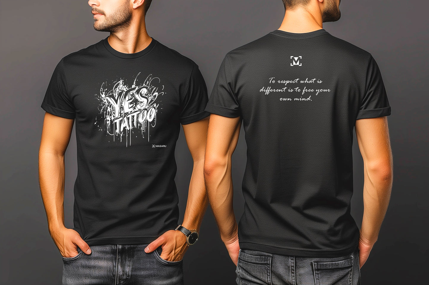 04 MASARUオリジナル Tシャツ半袖 YES TATTOO
