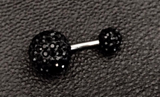 Surgical steel navel piercing with Swarovski