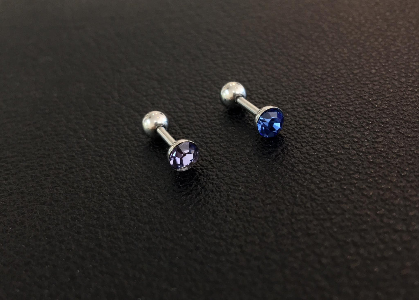 Surgical Steel Piercing Blue Stones